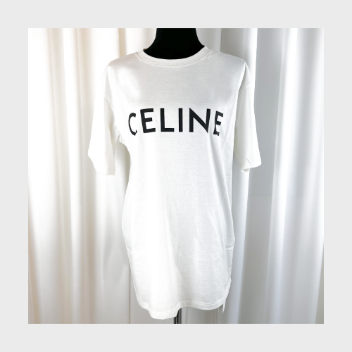 셀린느 로고 루즈핏 코튼 반팔 티셔츠 2X764671Q